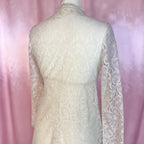 1970s Lace overgown with train, unbranded, size 8