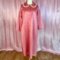 1970s Satin quilted housecoat, by Evans, size 22