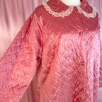 1970s Satin quilted housecoat, by Evans, size 22