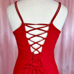 1990s Red Maxi dress, by Opera @ Richards, size 10