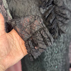 1960s Black lacey top, by Janet Colton, size 8