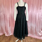 1980s does 50s lace prom dress, by C&A, size 8