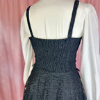 1980s does 50s lace prom dress, by C&A, size 8