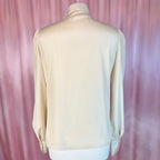 1980s Cream ruffle blouse, by Etam, size 8