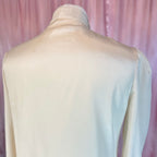 1980s Cream ruffle blouse, by Etam, size 8