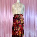 1980s Cream ruffle blouse, by Etam, size 8