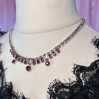 15” Lilac & Purple diamanté necklace