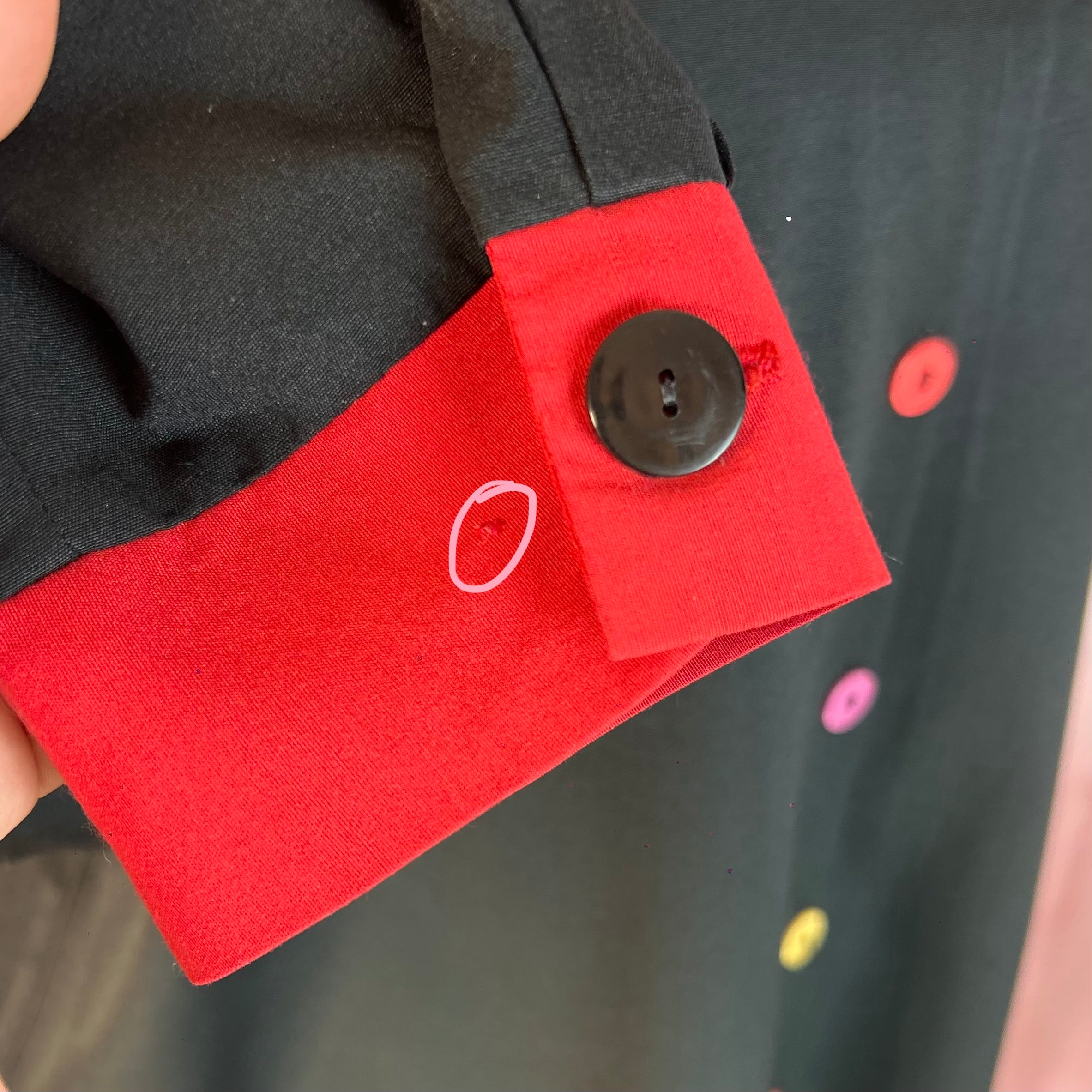 1990s Black & red blouse, by Essence, size 24