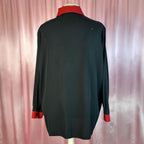 1990s Black & red blouse, by Essence, size 24