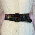 1980s swirling beaded belt, size 10/12