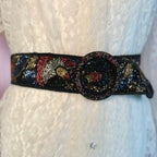 1980s swirling beaded belt, size 10/12