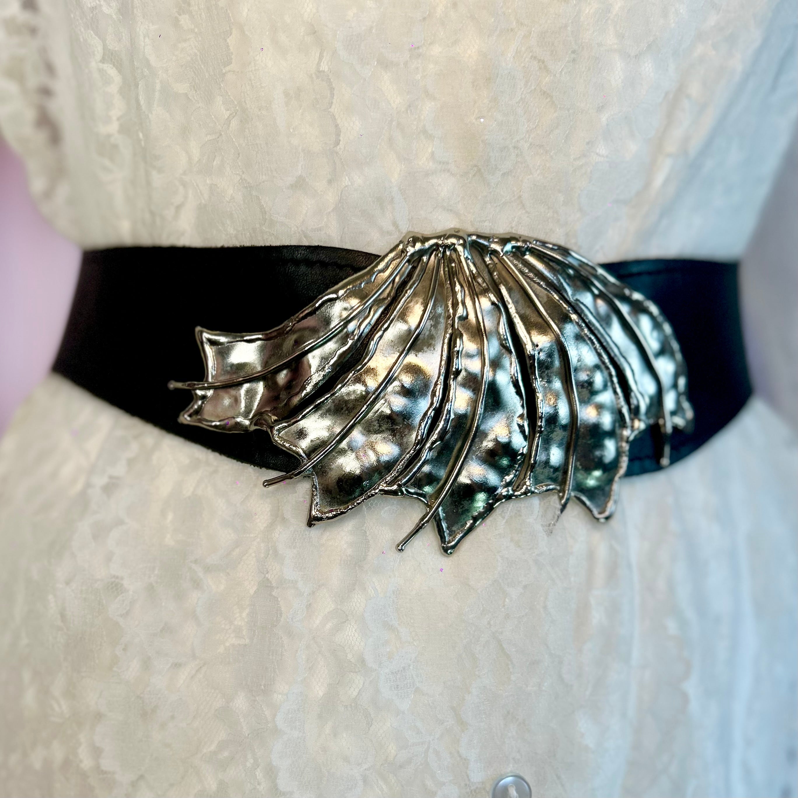 1980s Reversible leather/suede belt, size 8-12