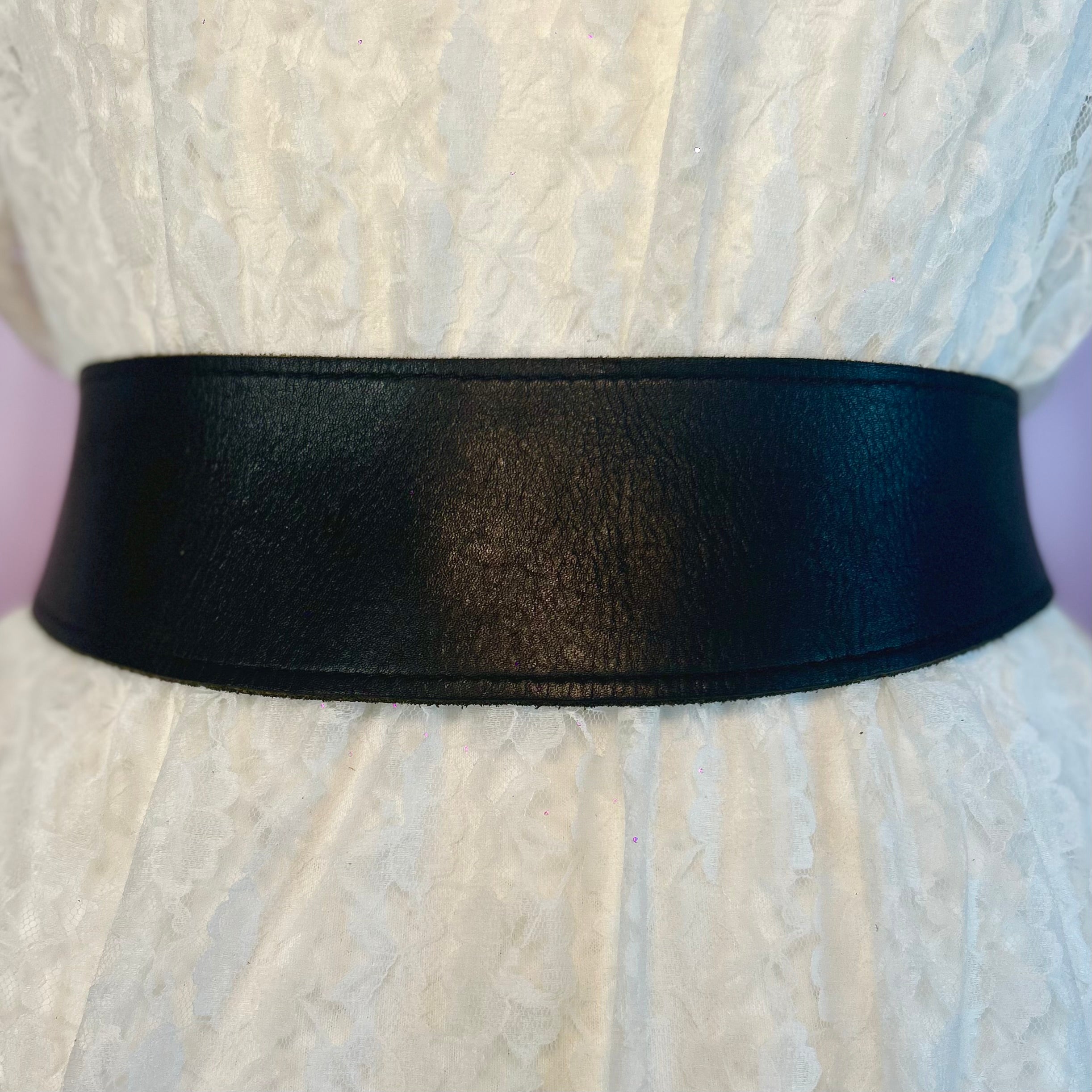 1980s Reversible leather/suede belt, size 8-12