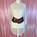 1980s Statement cincher belt, handmade, size 14 - 16