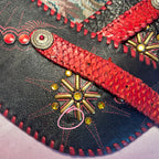 1980s Statement cincher belt, handmade, size 14 - 16