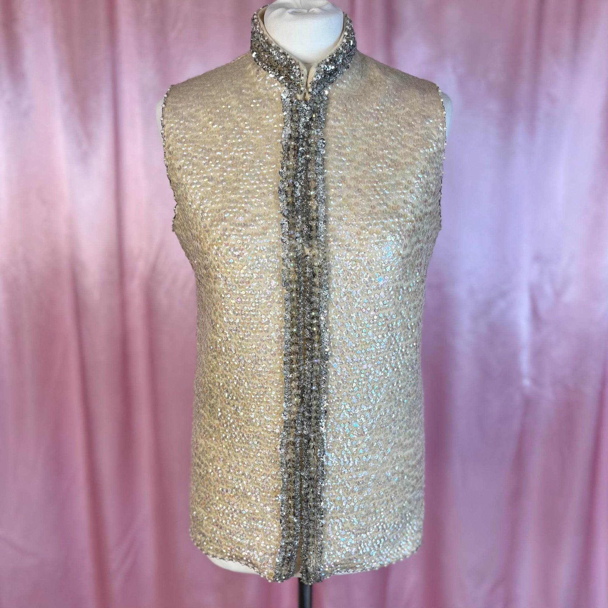 1960s Sequin gilet, by Duke Sportswear, size 10