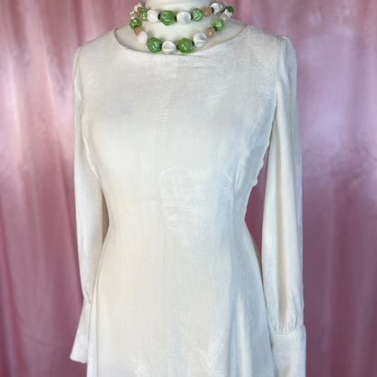 1970s Velvet wedding dress, Handmade, size 14