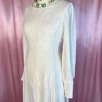 1970s Velvet wedding dress, Handmade, size 14
