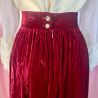 1990s Red velvet skirt, by Opera @ Richards, size 12