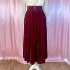 1990s Red velvet skirt, by Opera @ Richards, size 12