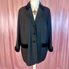 1990s Black jacket, by Hamells, size 20/22