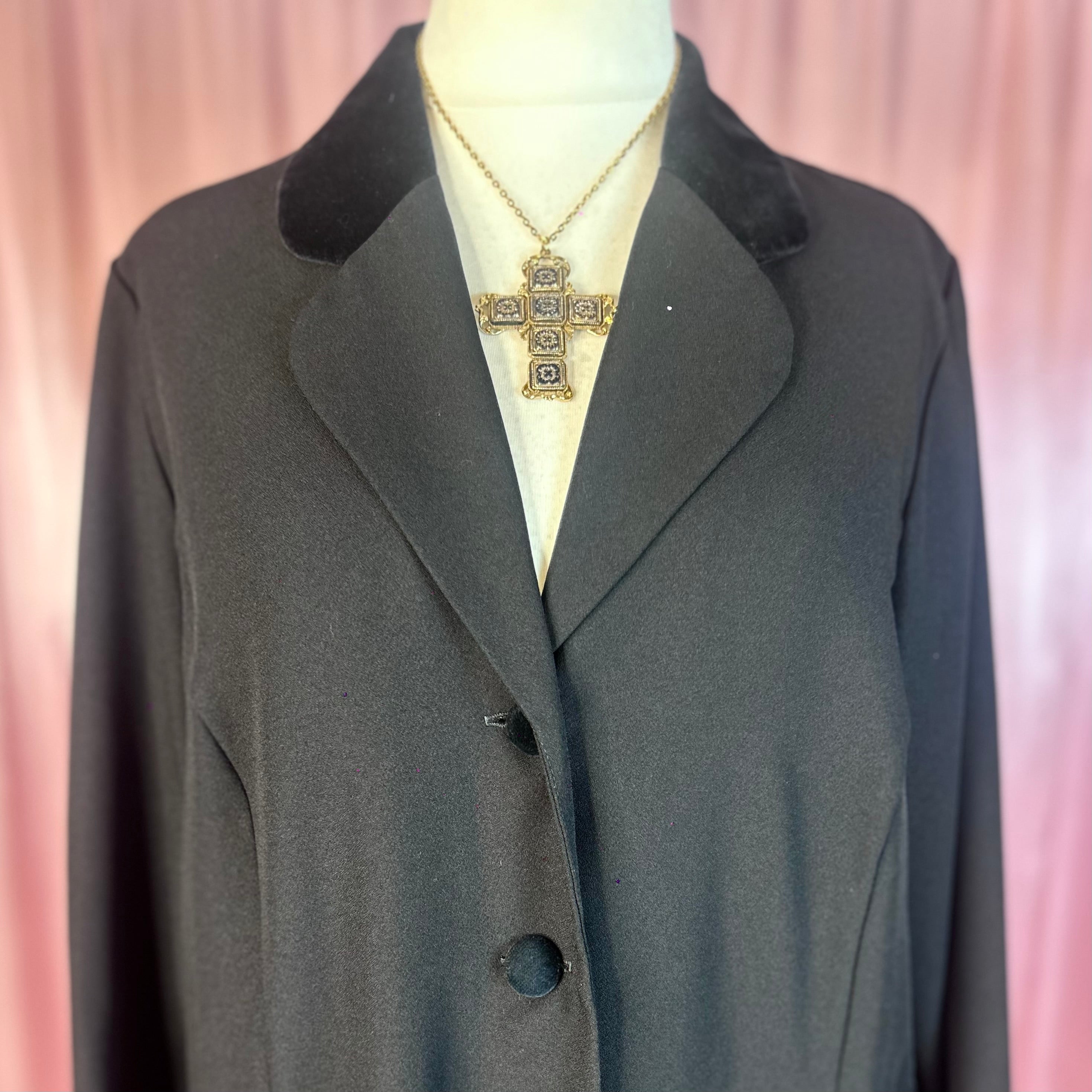 1990s Black jacket, by Hamells, size 20/22