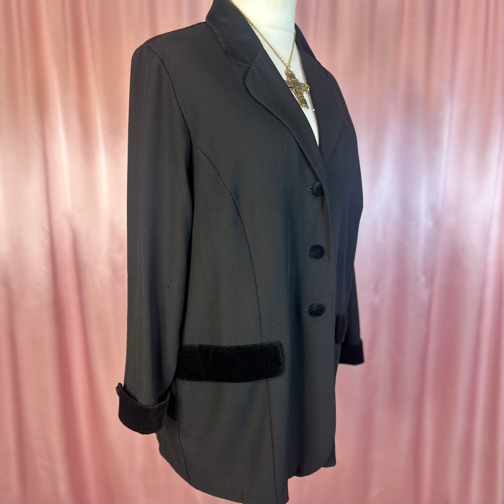 1990s Black jacket, by Hamells, size 20/22