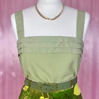 1980s Khaki vest top, unbranded, size 10