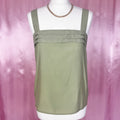 1980s Khaki vest top, unbranded, size 10