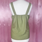 1980s Khaki vest top, unbranded, size 10