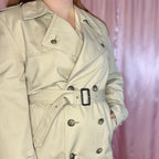 1980s Beige trench coat, by St Michael, size 20