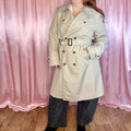 1980s Beige trench coat, by St Michael, size 20