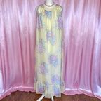 1960s Yellow floral nightgown, by St Michael, size 16