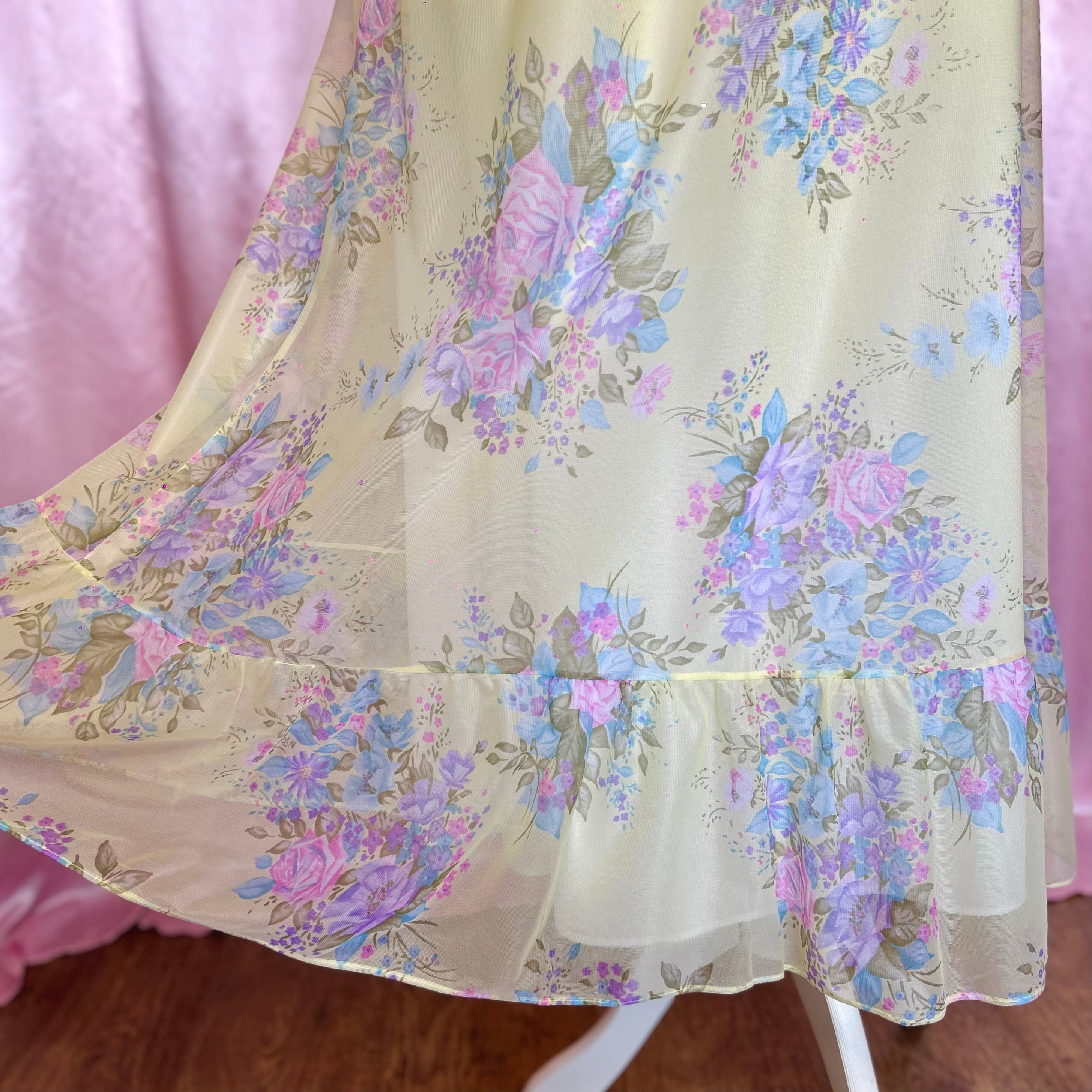 1960s Yellow floral nightgown, by St Michael, size 16