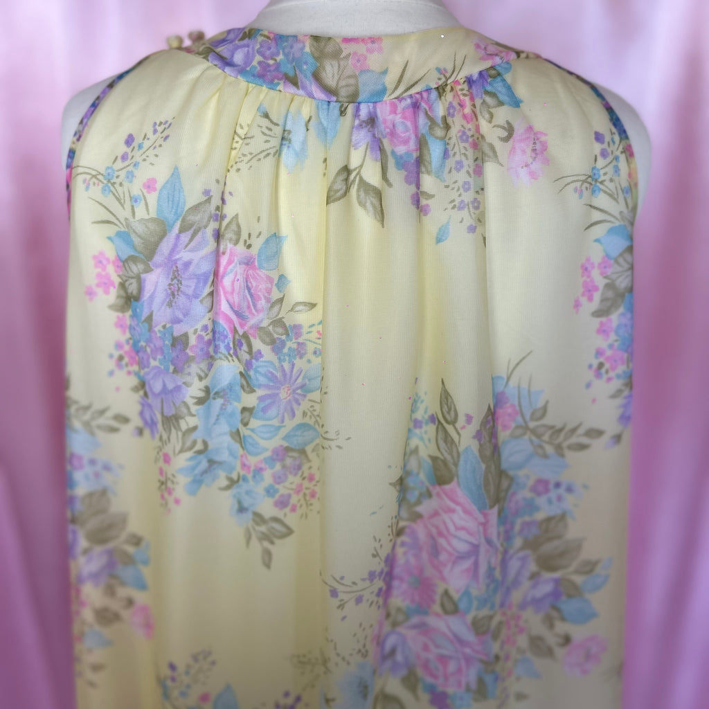 1960s Yellow floral nightgown, by St Michael, size 16