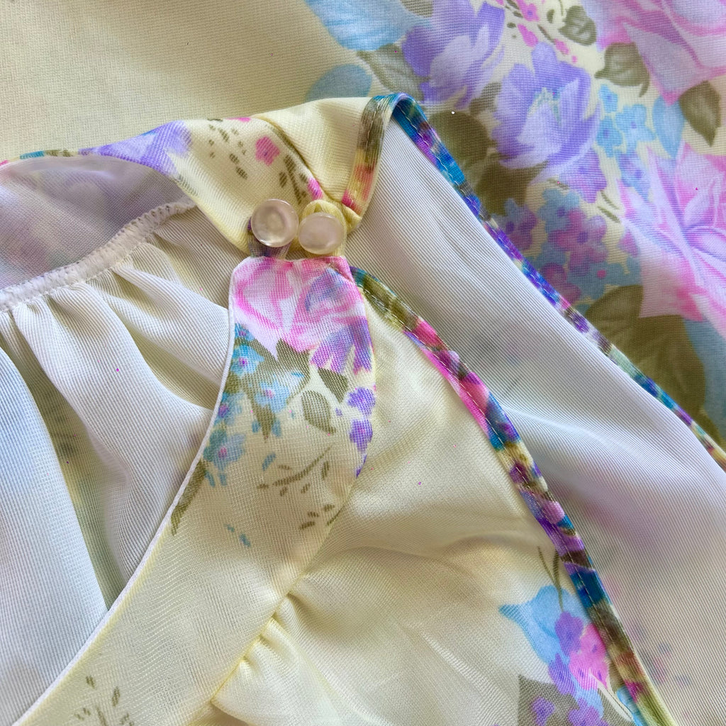 1960s Yellow floral nightgown, by St Michael, size 16