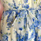 1970s Sheer floral nightgown, handmade, size 20