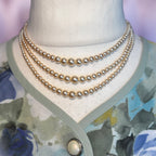 1950s Graduated pearl effect necklace