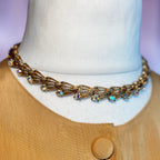 1980s Gold AB diamanté necklace