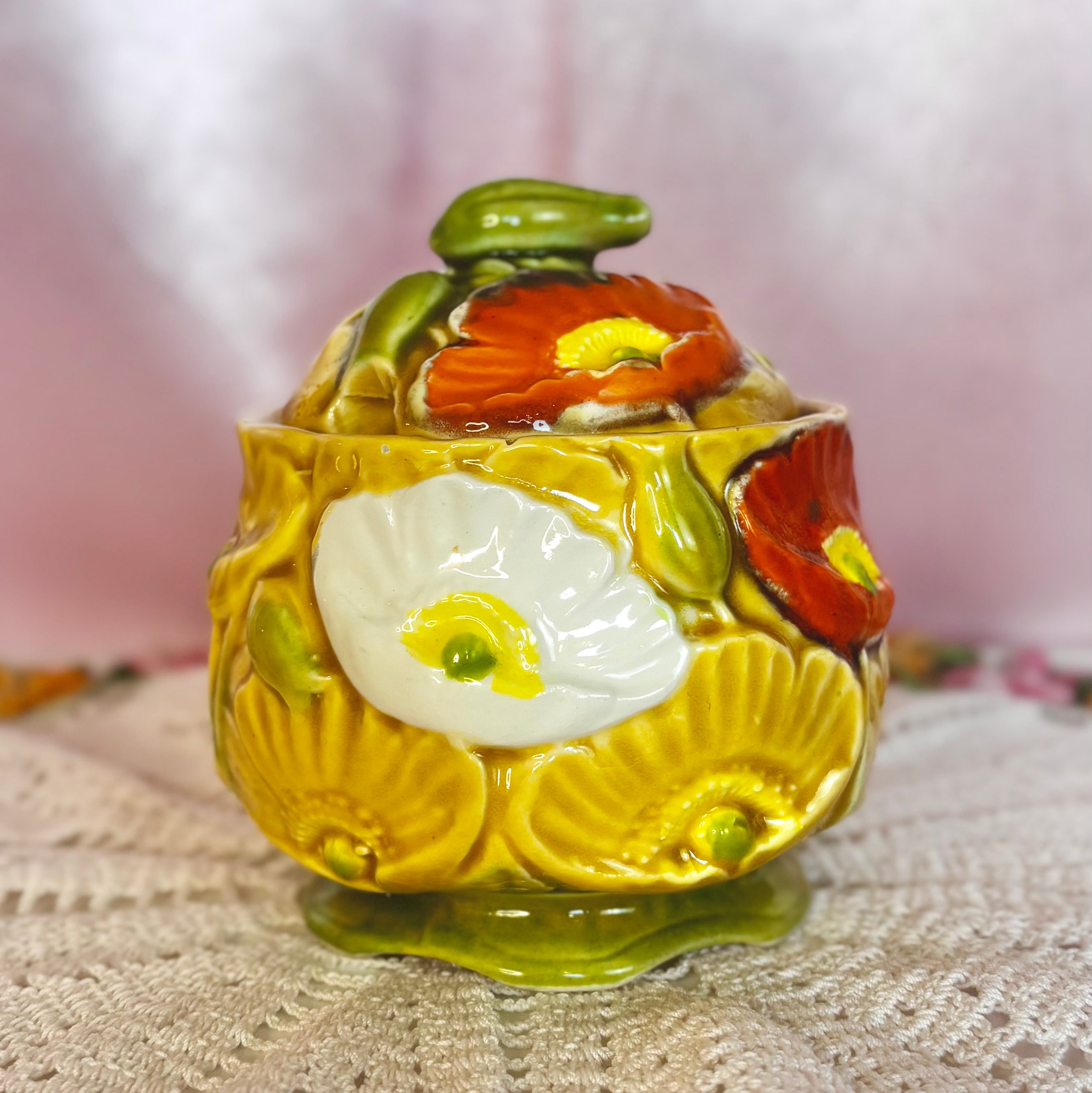 1970s Poppy sugar/jam pot