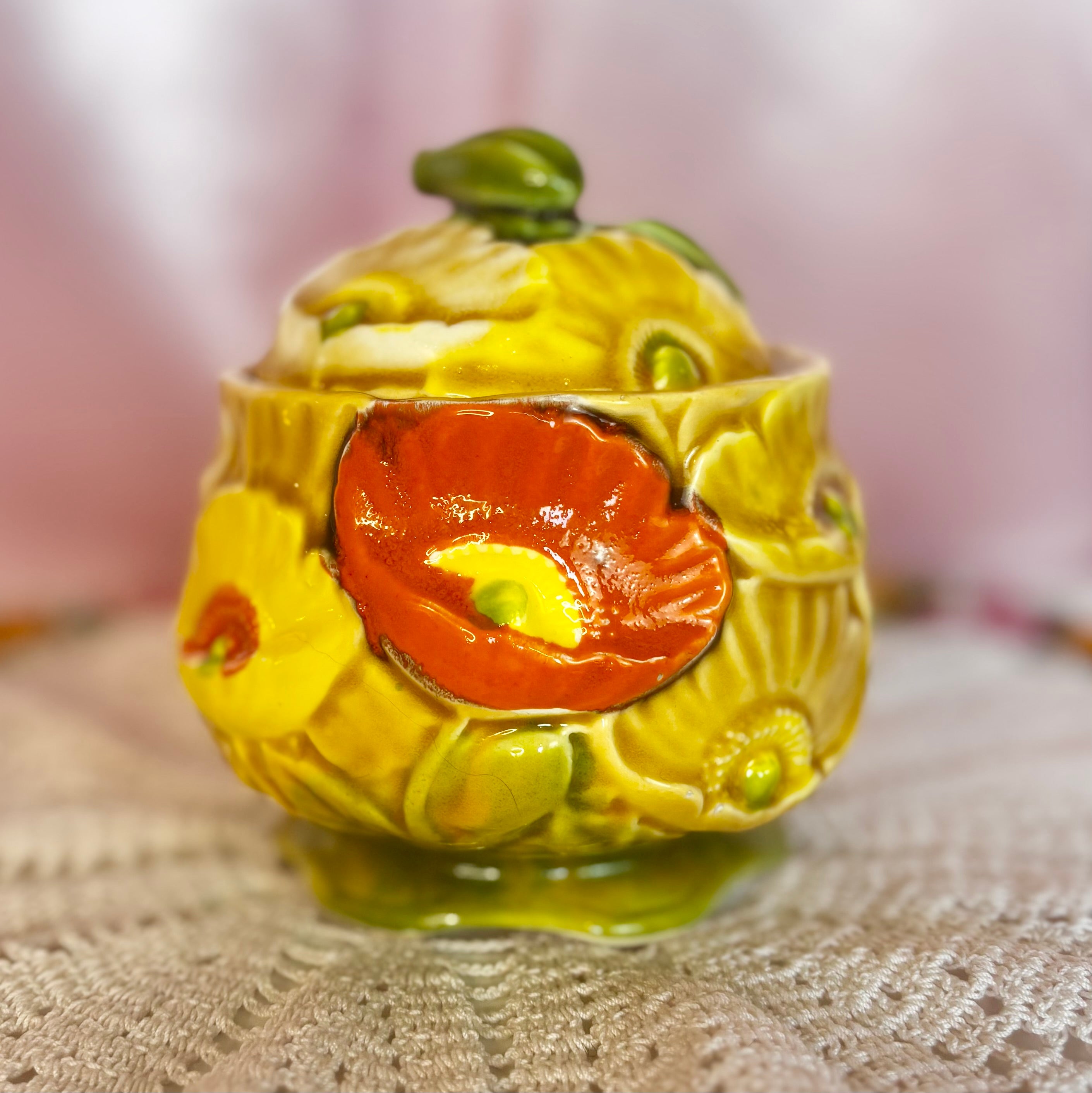 1970s Poppy sugar/jam pot