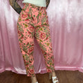 1980s Pink floral mom jeans, Unbranded, size 10