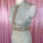 1960s Shimmery Lurex maxi, by Mary Nash, size 8