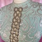 1960s Shimmery Lurex maxi, by Mary Nash, size 8