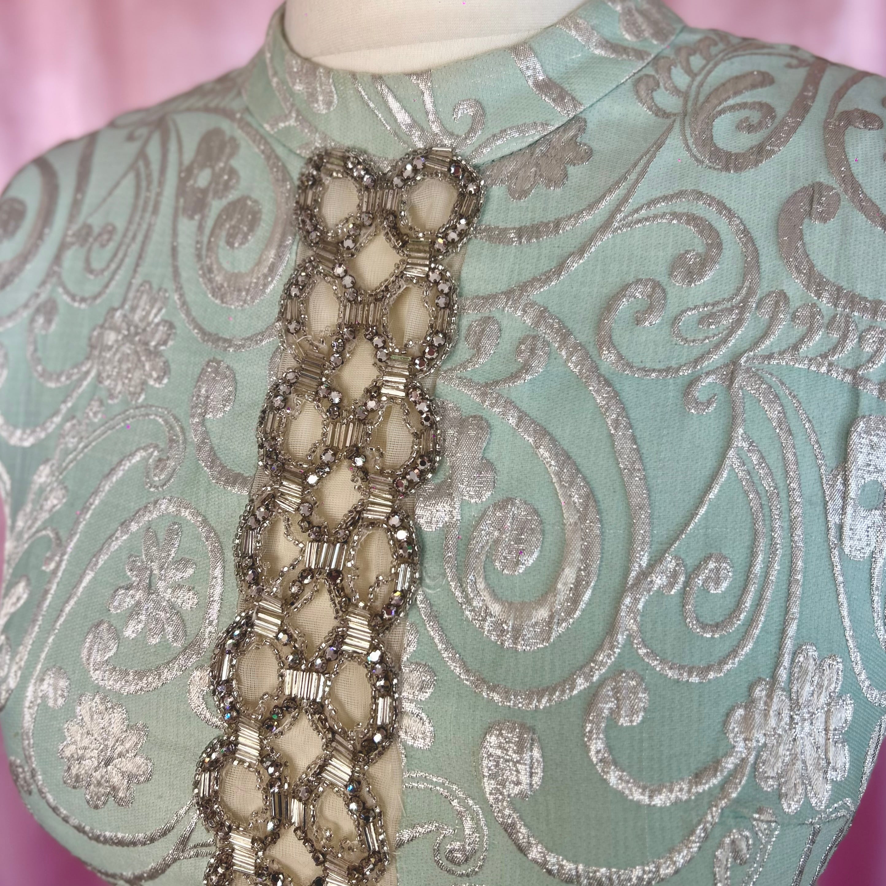 1960s Shimmery Lurex maxi, by Mary Nash, size 8