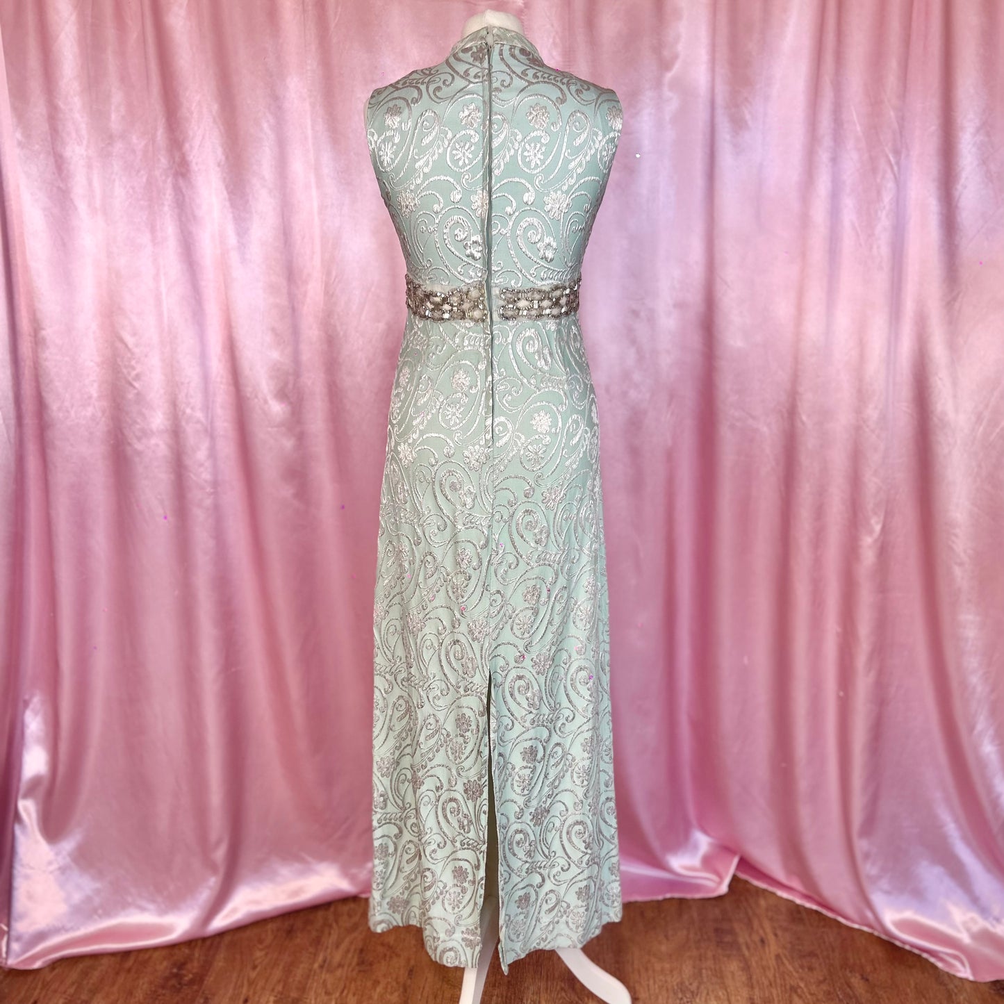 1960s Shimmery Lurex maxi, by Mary Nash, size 8