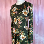 1970s floral jersey maxi dress, by Eastex, size 12