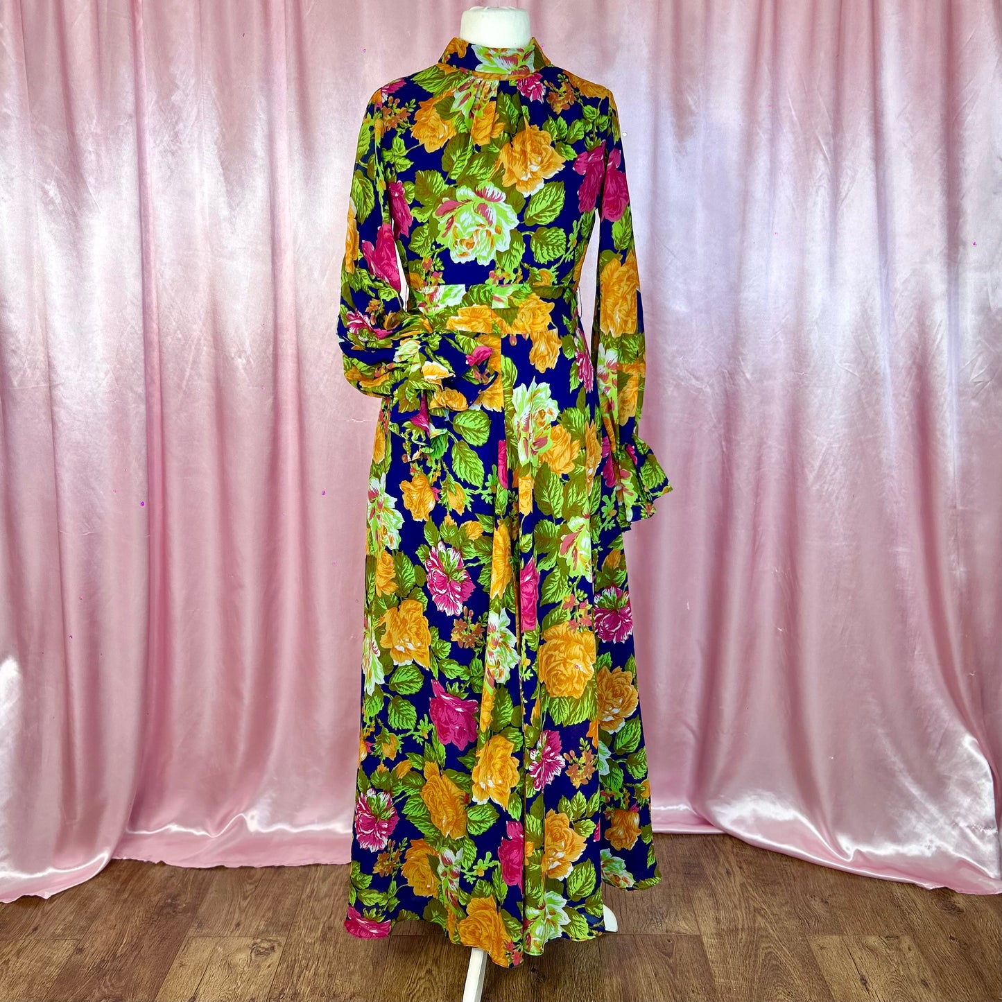 1970s Floral maxi dress, by English Lady, size 12