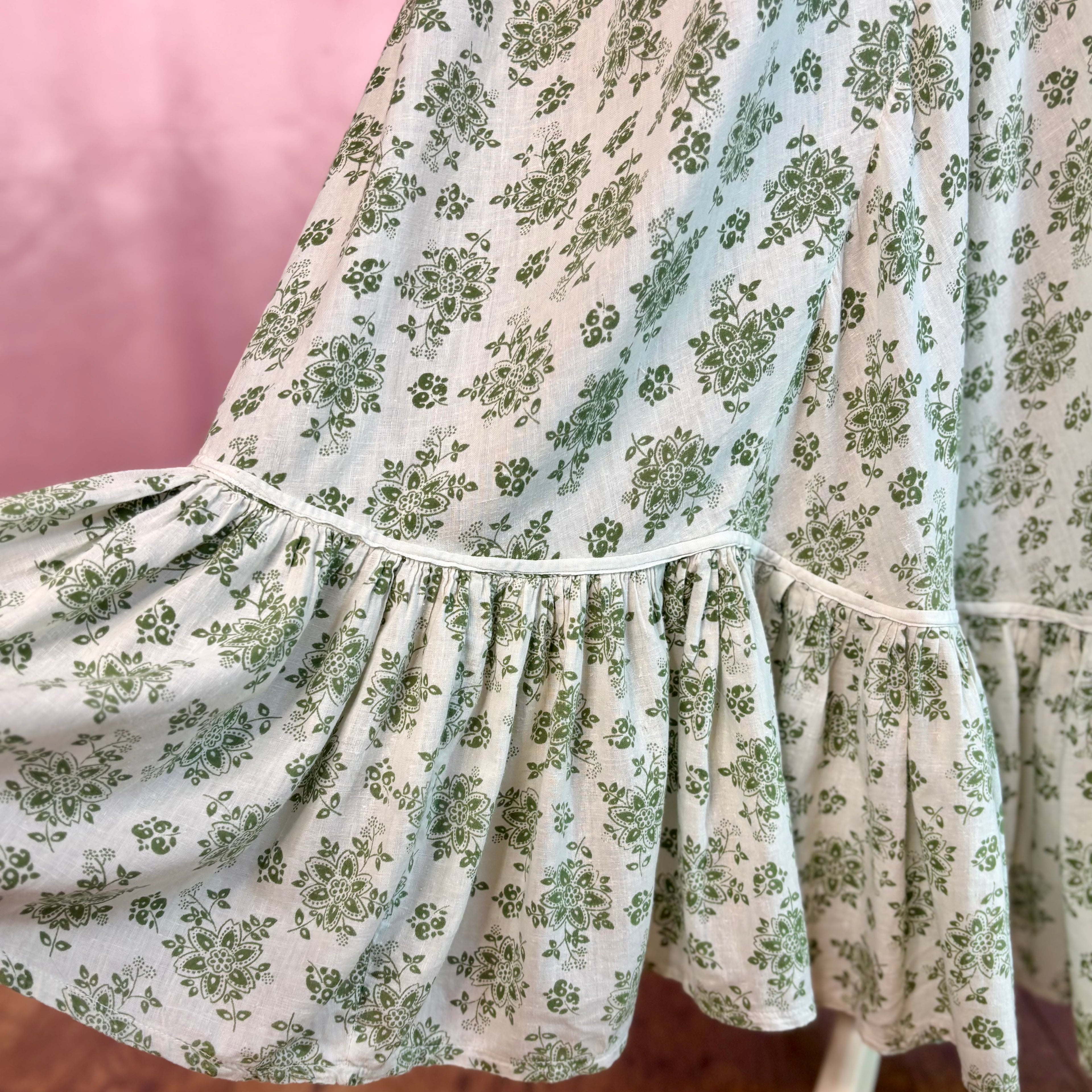 1960s/70s Patterned halter dress, by Laura Ashley, size 8