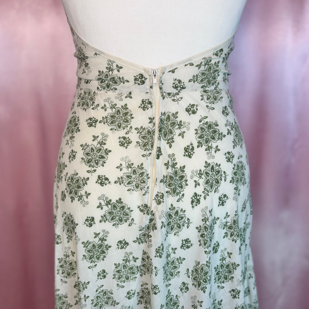 1960s/70s Patterned halter dress, by Laura Ashley, size 8